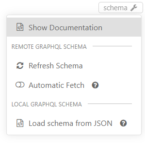 GraphQL schema options in Insomnia