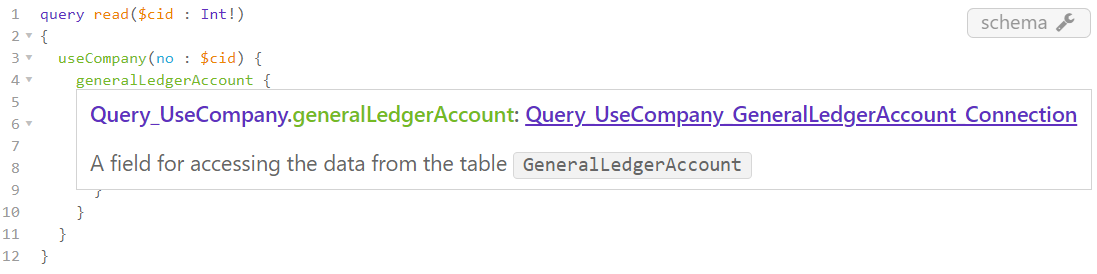 GraphQL schema tooltip in Insomnia