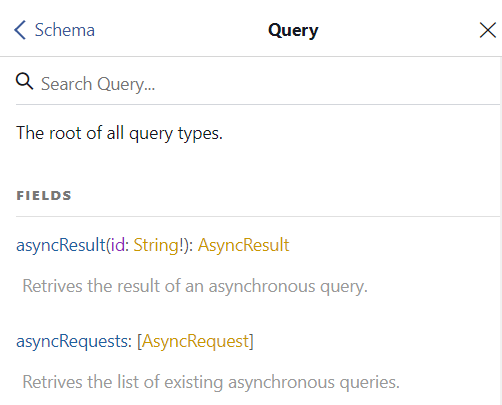 Query schema