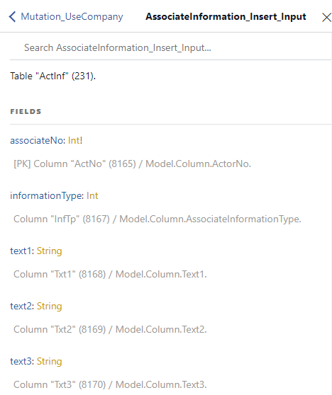 AssociateInformation_Insert_Input